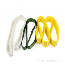 Ang solong webbing slings ay walang katapusang polyester round lifting sling